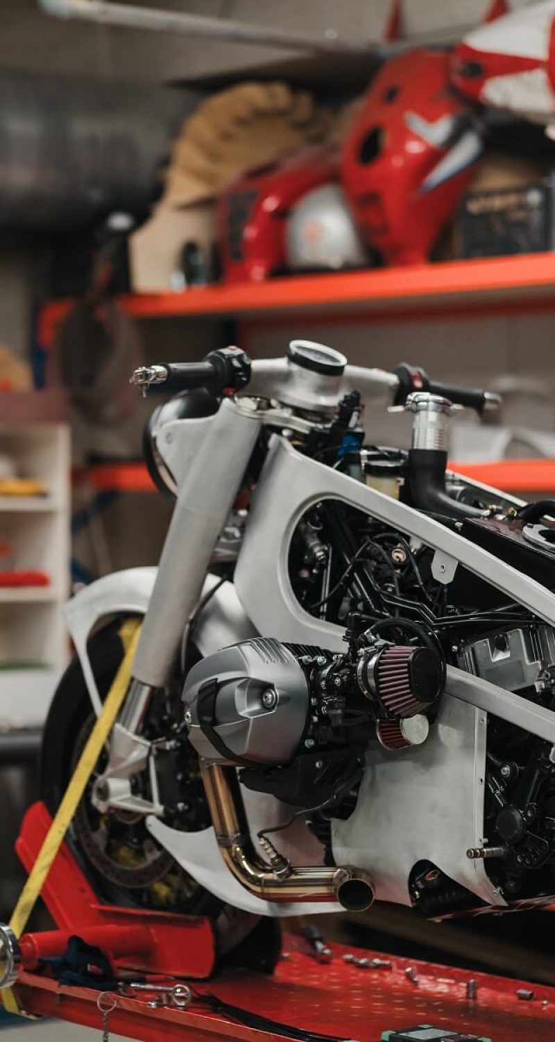 custom motorcycle standing in repair shop fa7cwjw.jpg